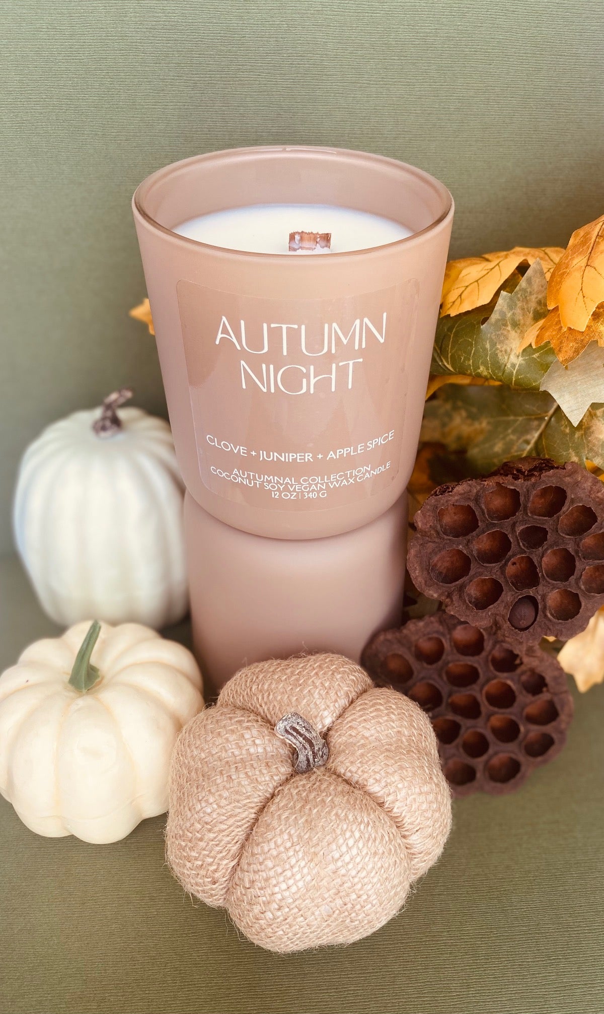 best fall candle autumn glow night clove juniper apple spice lux coconut soy wax candle evening leaves coconut soy wax crackling wood wick