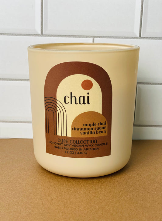 maple chai latte caffeine scented candle