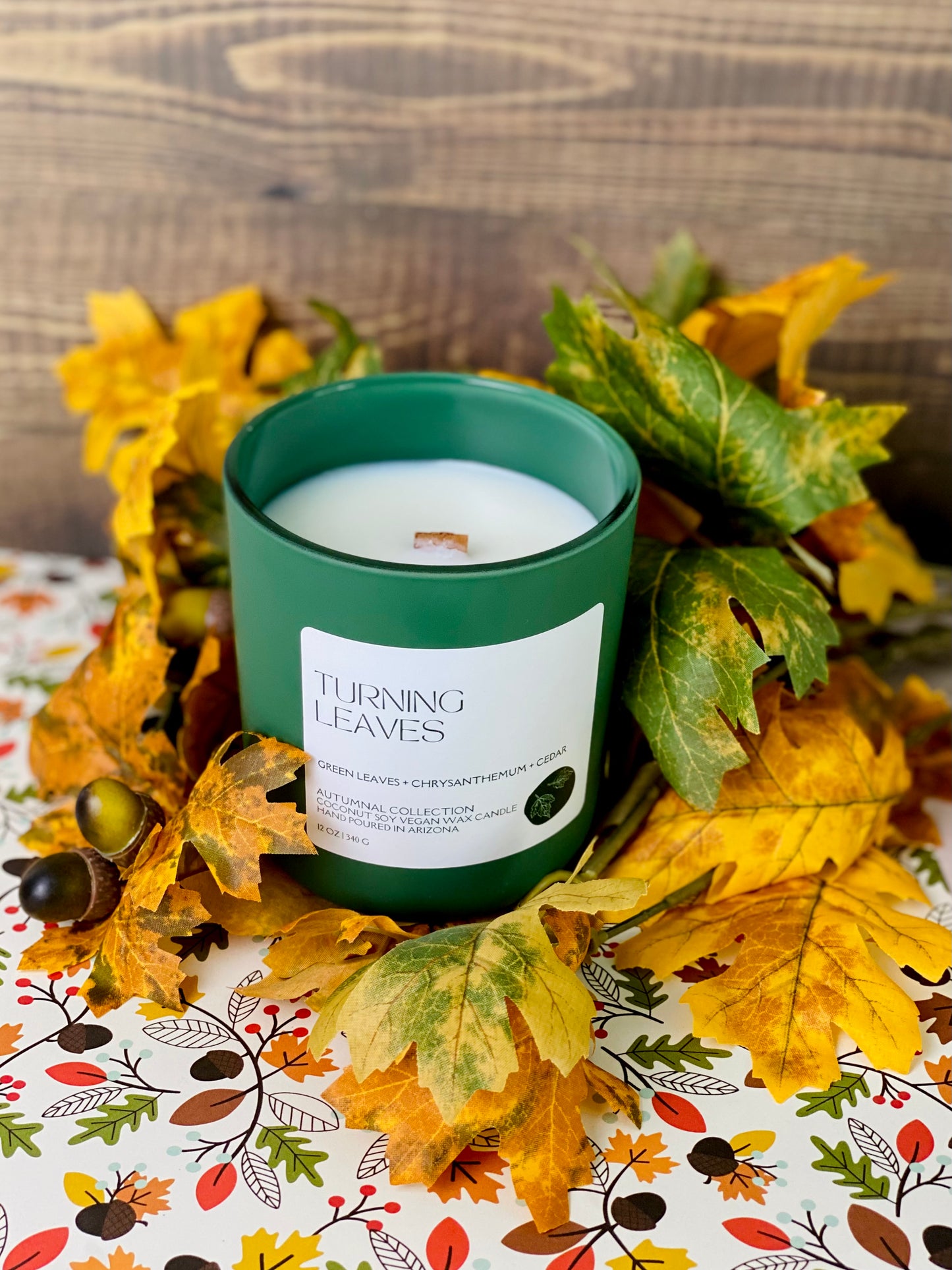 fallen leaves candle smells like fall my favorite season is fall